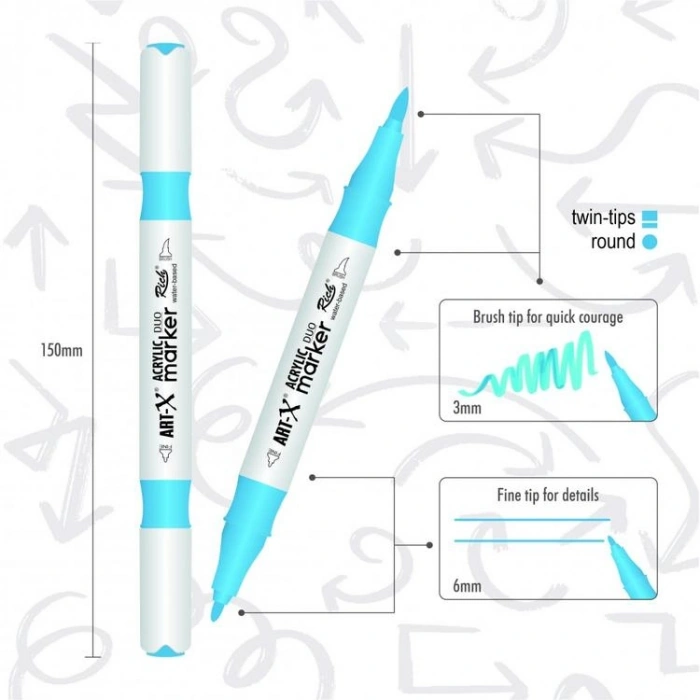 RİCH 17922-152 ART-X ÇİFT TARAFLI DUO AKRİLİK MARKER YEŞİL