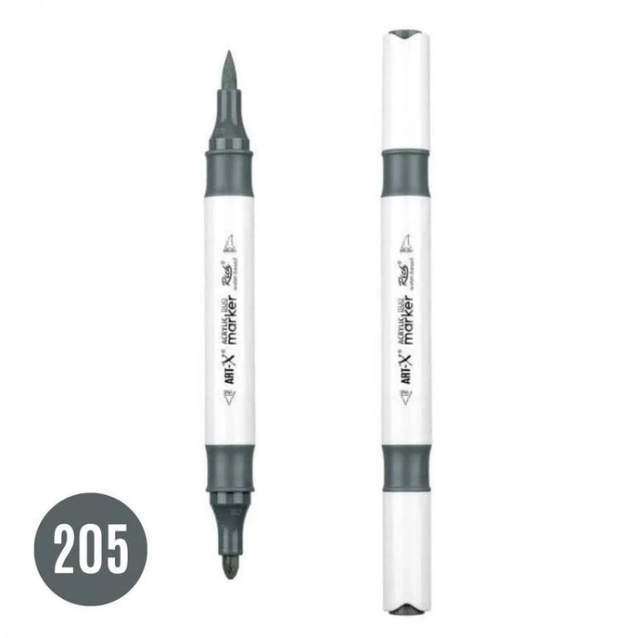 RİCH 17914-205 ART-X ÇİFT TARAFLI DUO AKRİLİK MARKER KOYU GRİ
