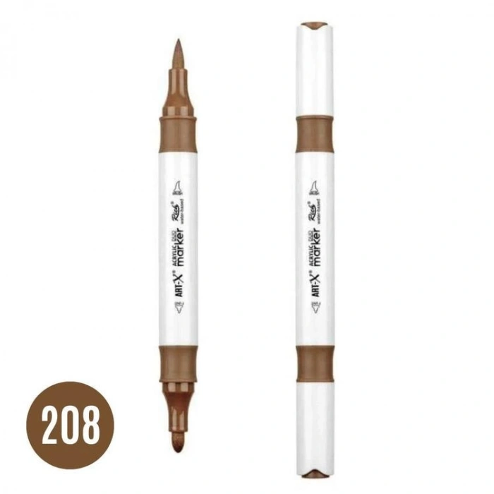 RİCH 17905-208 ART-X ÇİFT TARAFLI DUO AKRİLİK MARKER KAHVERENGİ