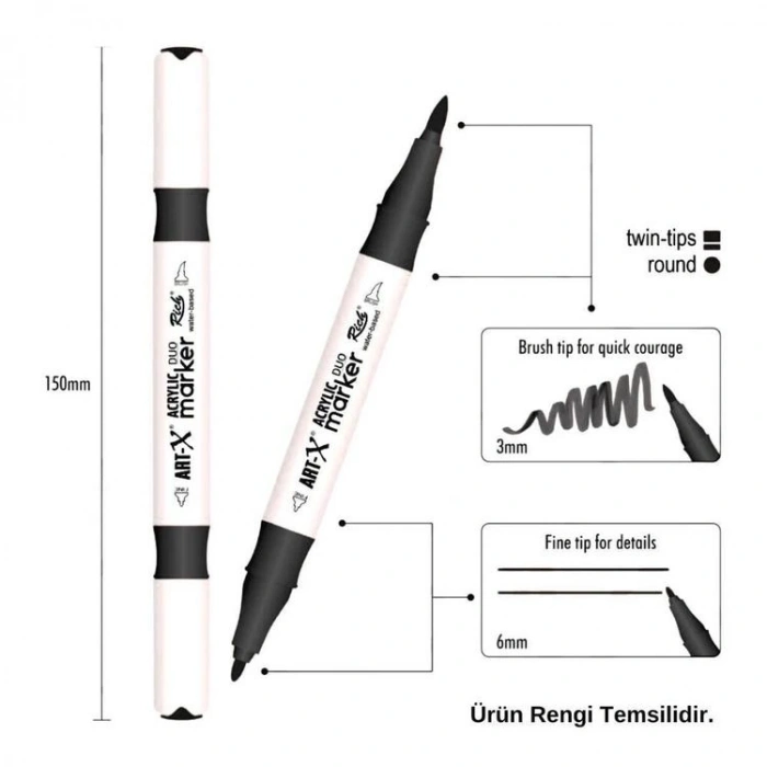 RİCH 17916-57 ART-X ÇİFT TARAFLI DUO AKRİLİK MARKER PEMBE