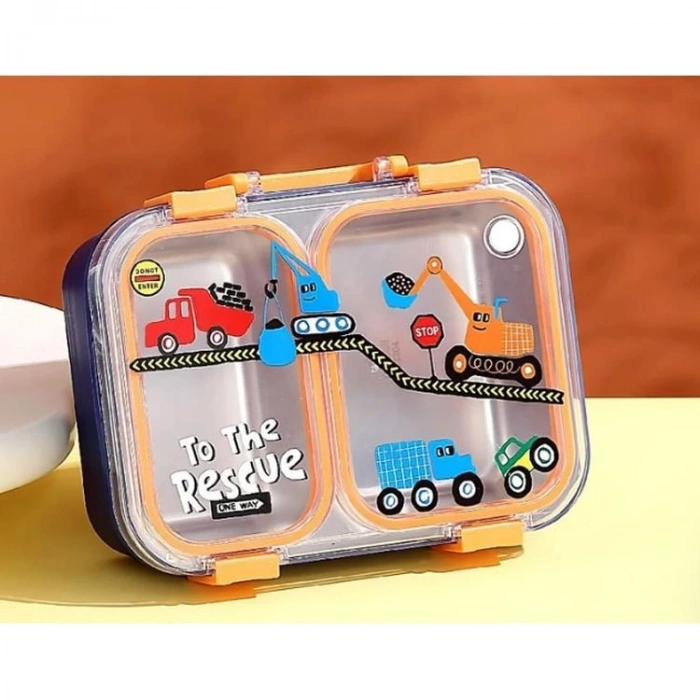 VAGONLİFE VGN-7155 PASLANMAZ ÇELİK YEMEK KABI TEK KATLI 2 BÖLMELİ LUNCH BOX 700ML - LACİVERT