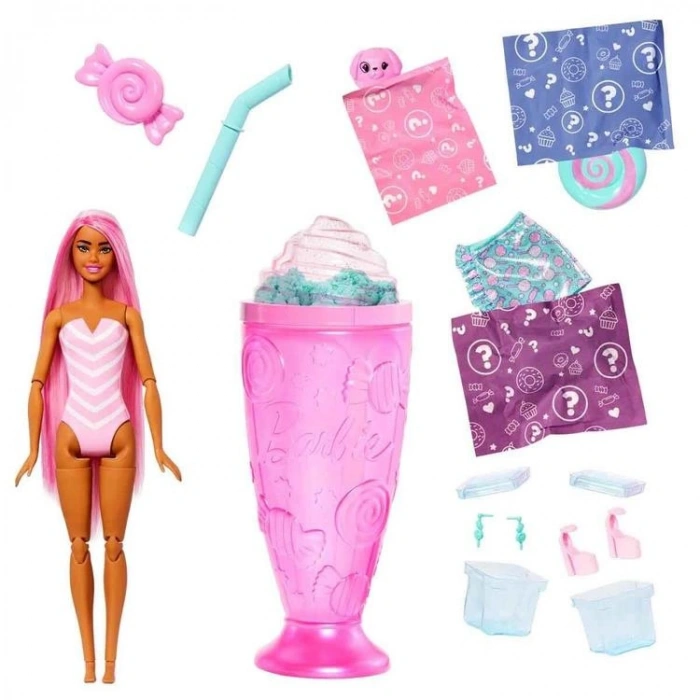 MATTEL JFY00/JFY62 BARBIE POP REVEAL ATIŞTIRMALIK SERİSİ BARBIE REVEAL BEBEKLER PEMBE 3+