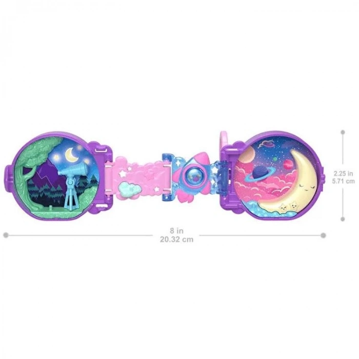 MATTEL HRD73/JCC34 POLLY POCKET SEVİMLİ HAYVANCIK TEMALI MİNİ OYUN SETİ MOR 4+