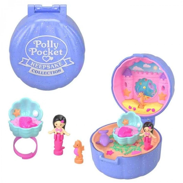 MATTEL JCB24/JFC12 POLLY POCKET YÜZÜK KUTUSU OYUN SETİ DENİZALTI 3+