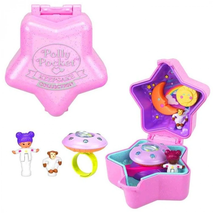 MATTEL JCB24/JCB25 POLLY POCKET YÜZÜK KUTUSU OYUN SETİ UZAY 3+