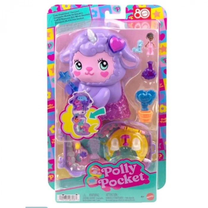 MATTEL JFG56/JCB15 POLLY POCKET MACERALARI MİNİ MİKRO OYUN SETİ TEK BOYNUZLU KUZU 4+