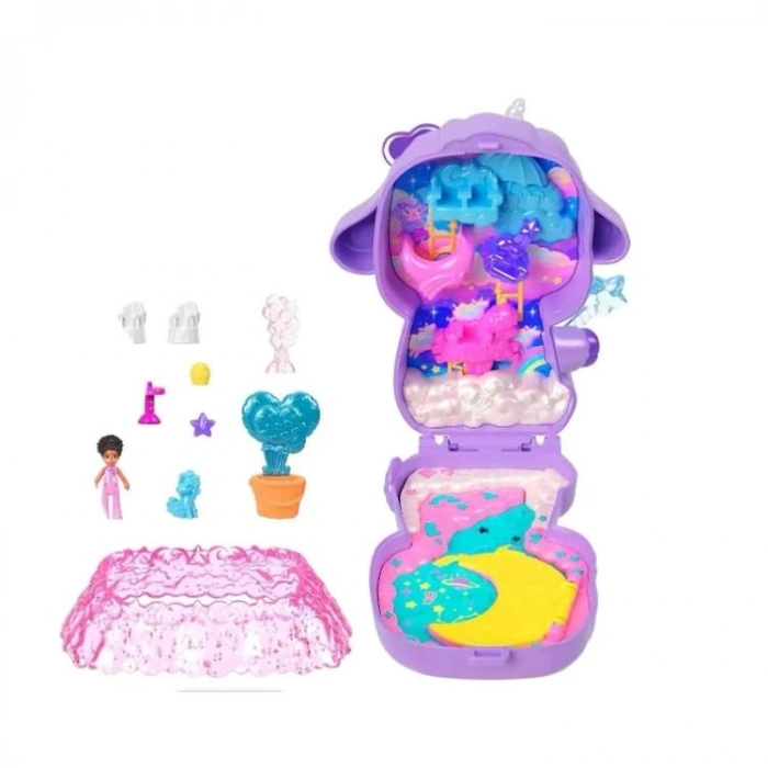 MATTEL JFG56/JCB15 POLLY POCKET MACERALARI MİNİ MİKRO OYUN SETİ TEK BOYNUZLU KUZU 4+
