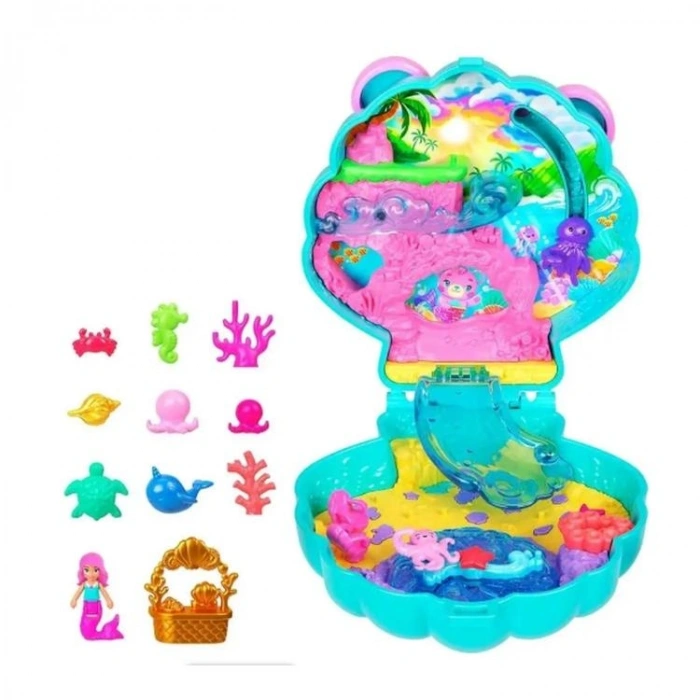 MATTEL JFG56/JCB16 POLLY POCKET MACERALARI MİNİ MİKRO OYUN SETİ SEVİMLİ AYI 4+