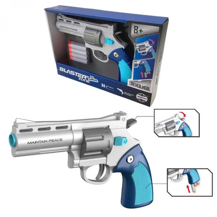 SAMATLI WY2108B BLASTER ZONE ROVELVER SÜNGER TABANCASI 8 MERMİ 8+