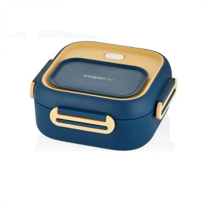 VAGONLIFE BL2107 PASLANMAZ ÇELİK YEMEK KABI - LUNCH BOX TEK BÖLMELİ 500 ML - LACİVERT