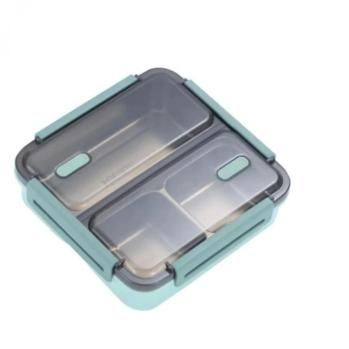 VAGONLİFE PASLANMAZ ÇELİK ÜÇ BÖLMELİ YEMEK KABI 3 BÖLMELİ - LUNCH BOX BL50350-3 950 ML YEŞİL