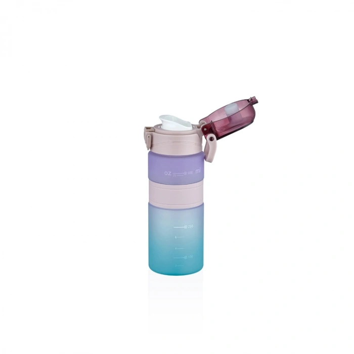 VAGONLIFE VGN2226 MOTİVASYON SOFT TOUCH RENK GEÇİŞLİ POLICARBON MATARA 600ML - PURPLE