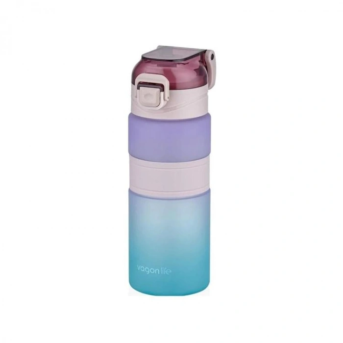 VAGONLIFE VGN2226 MOTİVASYON SOFT TOUCH RENK GEÇİŞLİ POLICARBON MATARA 600ML - PURPLE