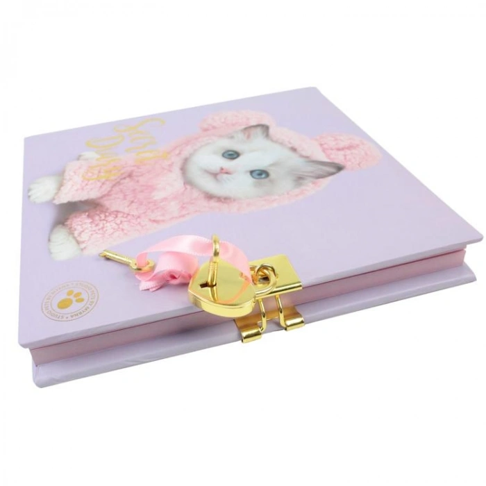 CEM STUDIO PETS PT-7790 18X18cm ÇİZGİLİ KİLİTLİ HATIRA DEFTERİ