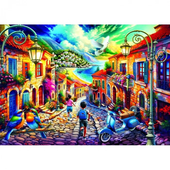 KS GAMES 19260 MEDITERRANEAN STREET 34x48cm YAPBOZ/PUZZLE 300 PARÇA