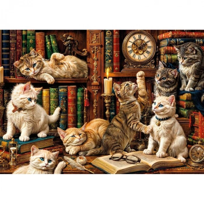 KS GAMES 20090 CATS IN THE LIBRARY 34x48cm YAPBOZ/PUZZLE 500 PARÇA