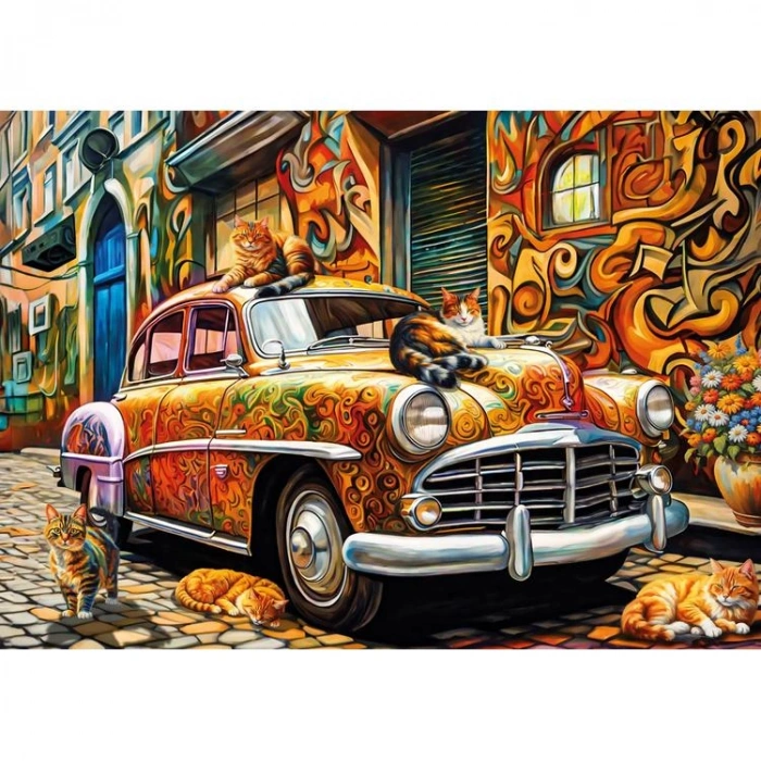 KS GAMES 20073 CATS OF THE CAR 34x48cm YAPBOZ/PUZZLE 500 PARÇA