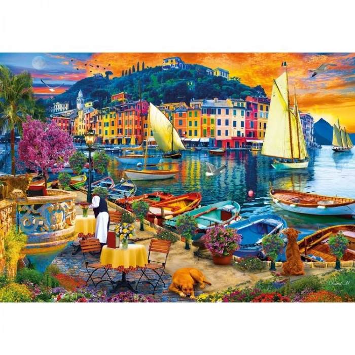 KS GAMES 20812 EVENING IN PORTPFINO 68x48cm YAPBOZ/PUZZLE 1000 PARÇA