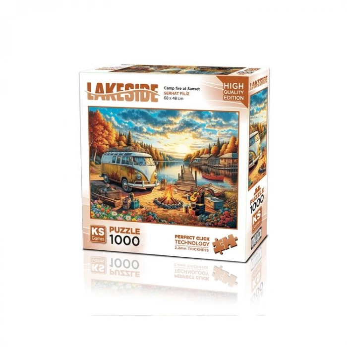 KS GAMES 20810 VOS VOS CAMP FIRE ST. SUNSET 68x48cm YAPBOZ/PUZZLE 1000 PARÇA