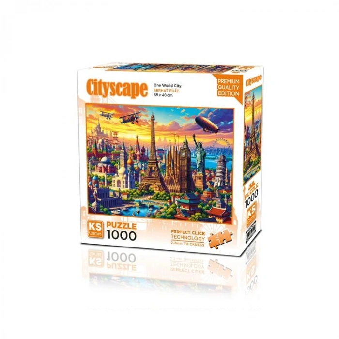 KS GAMES 20854 ONE WORLD CITY 68x48cm YAPBOZ/PUZZLE 1000 PARÇA