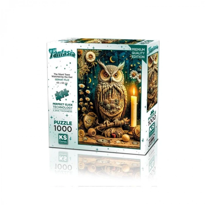 KS GAMES 20849 THE SILENT TOWN WATCHED BY THE OWL 68x48cm YAPBOZ/PUZZLE 1000 PARÇA