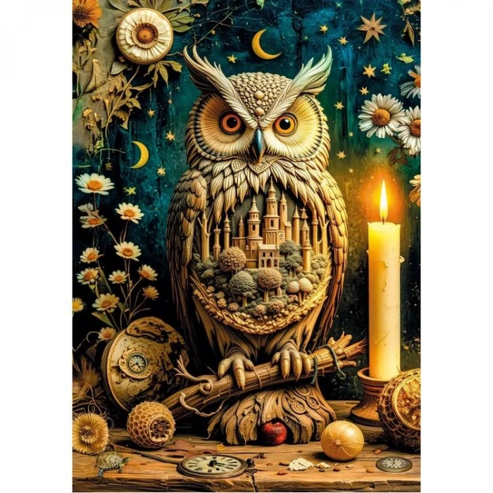 KS GAMES 20849 THE SILENT TOWN WATCHED BY THE OWL 68x48cm YAPBOZ/PUZZLE 1000 PARÇA