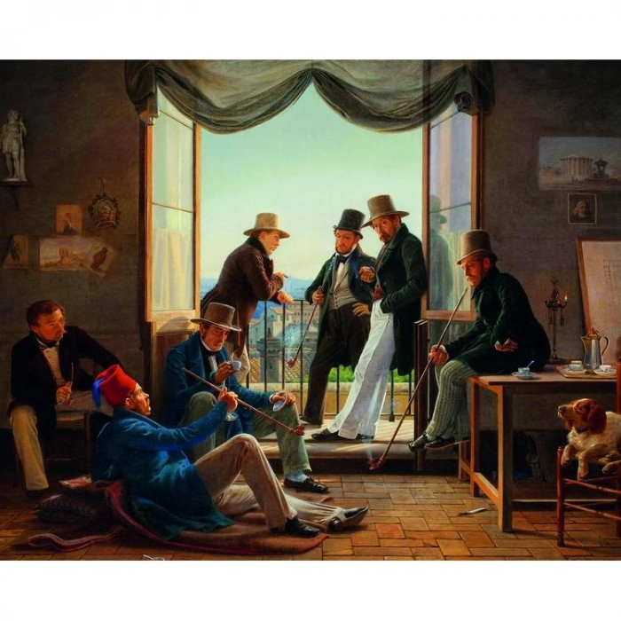 KS GAMES 20660 A GROUP OF DANISH ARTISTS IN ROME 68x48cm YAPBOZ/PUZZLE 1000 PARÇA