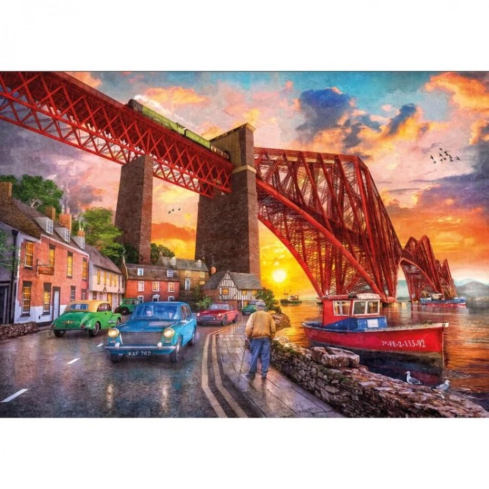 KS GAMES 22039 FORTH BRIDGE AT SUNSET 85x60cm YAPBOZ/PUZZLE 1500 PARÇA