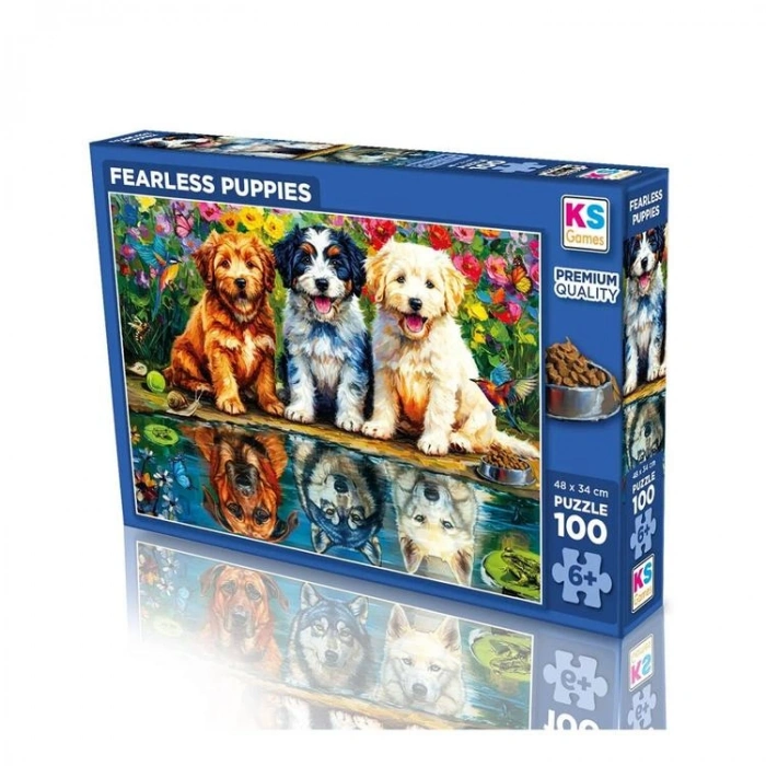 KS GAMES 31503 FEARLESS PUPPIES 34x48cm YAPBOZ/PUZZLE 100 PARÇA