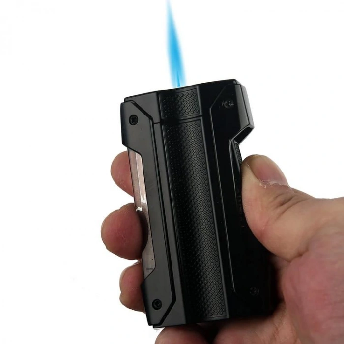 QUANTORO MGM04-7  DELİCİLİ TEK TORCH – JET ALEV ÇAKMAK – KARBON YEŞİL