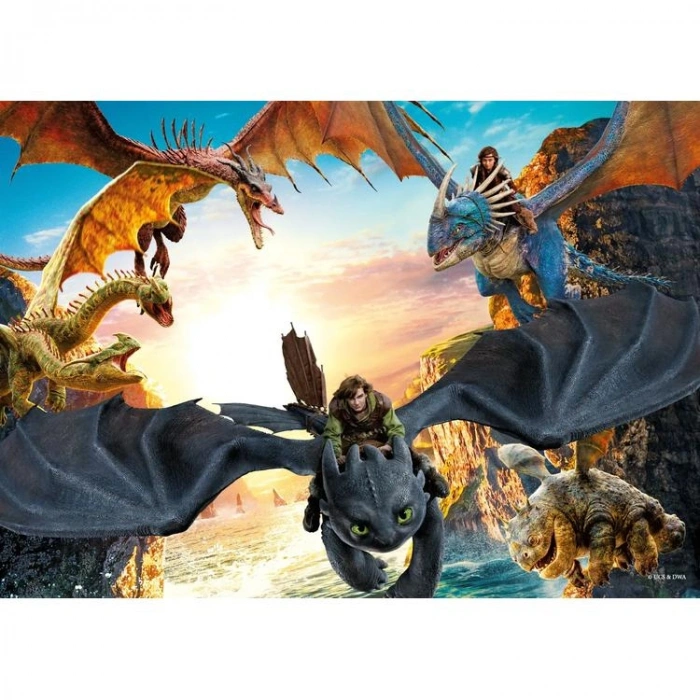 KS GAMES HD714 HOW TO TRAIN YOUR DRAGON 34x48cm YAPBOZ/PUZZLE 100 PARÇA