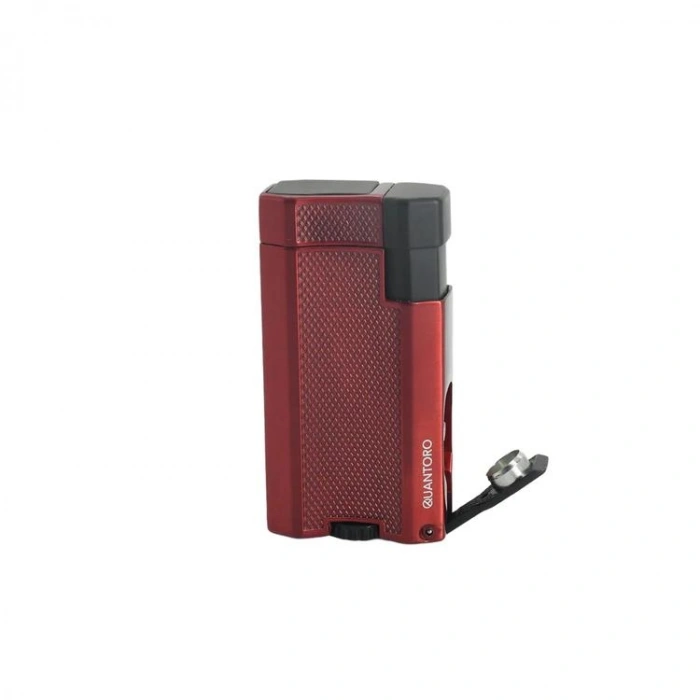 QUANTORO MGM04-2  DELİCİLİ ÇİFT TORCH – JET ALEV ÇAKMAK – KIRMIZI