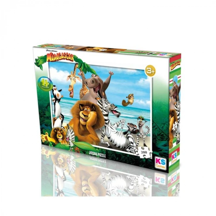 KS GAMES  MG113 MADAGASCAR 34x48cm YAPBOZ/PUZZLE 200 PARÇA