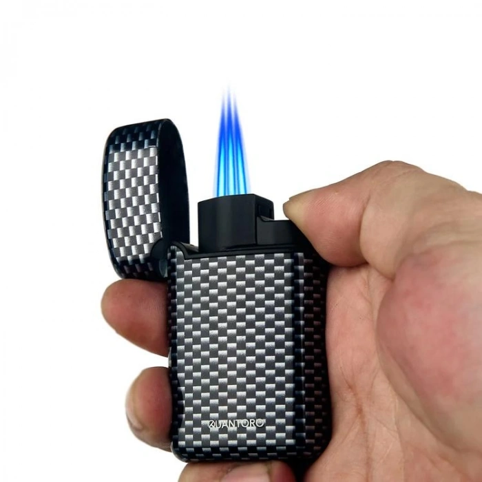 QUANTORO MGM05-30  DELİCİLİ ÜÇ TORCH – JET ALEV ÇAKMAK –  SİYAH