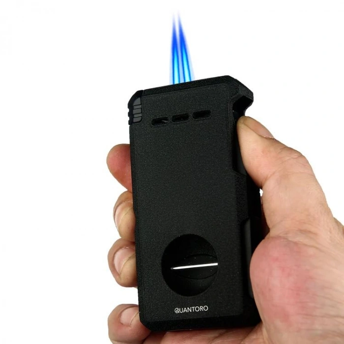 QUANTORO MGM05-32  KESİCİLİ DELİCİLİ İĞNELİ ÇİFT TORCH – JET ALEV ÇAKMAK –  FÜME