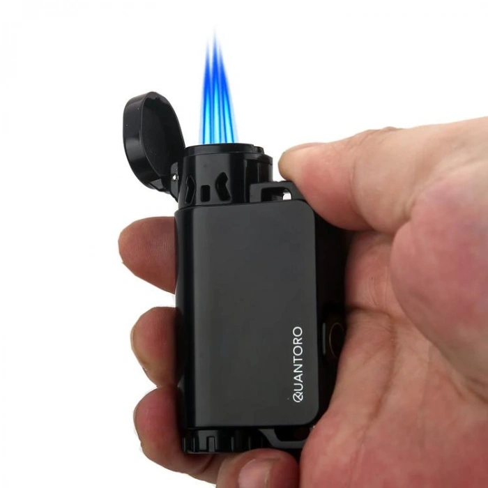 QUANTORO MGM05-54  ÜÇLÜ TORCH – JET ALEV ÇAKMAK –  SİYAH