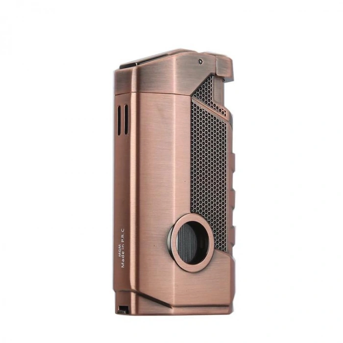 QUANTORO MGM05-59  DELİCİLİ ÜÇLÜ TORCH – JET ALEV ÇAKMAK –  BRONZ