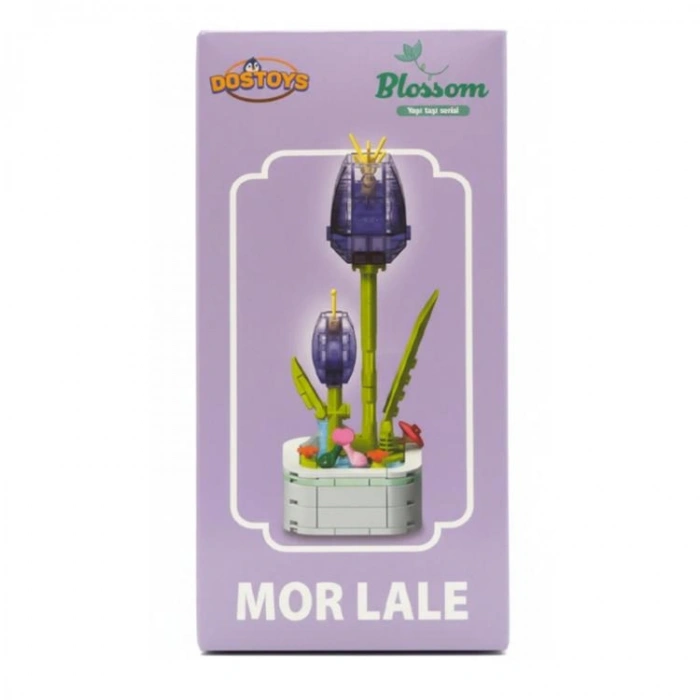 DOSTOYS 103I-4 BLOSSOM KRİSTAL GRADYAN ÇİÇEKLER BLOK OYUNCAK MOR LALE