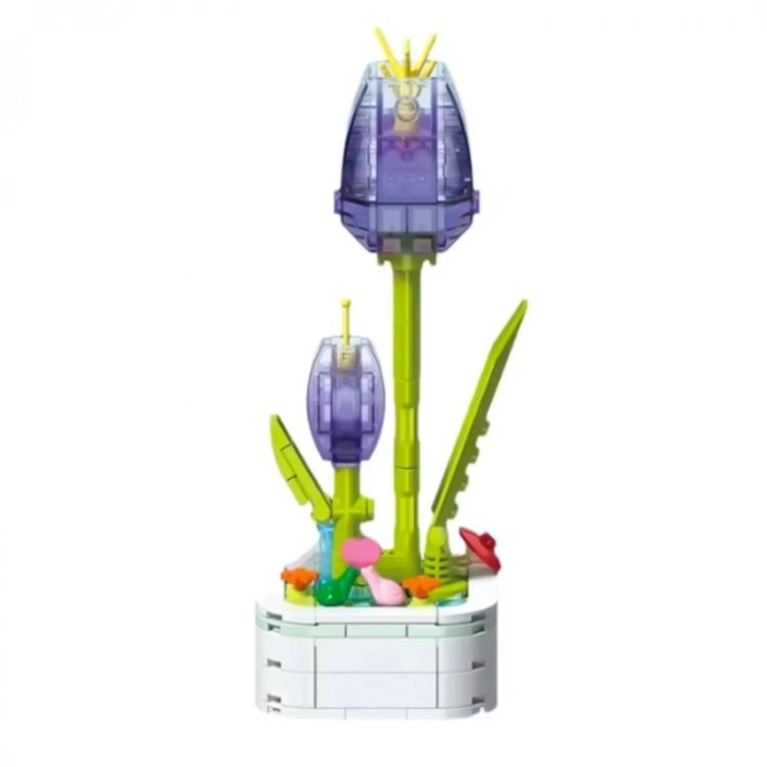 DOSTOYS 103I-4 BLOSSOM KRİSTAL GRADYAN ÇİÇEKLER BLOK OYUNCAK MOR LALE