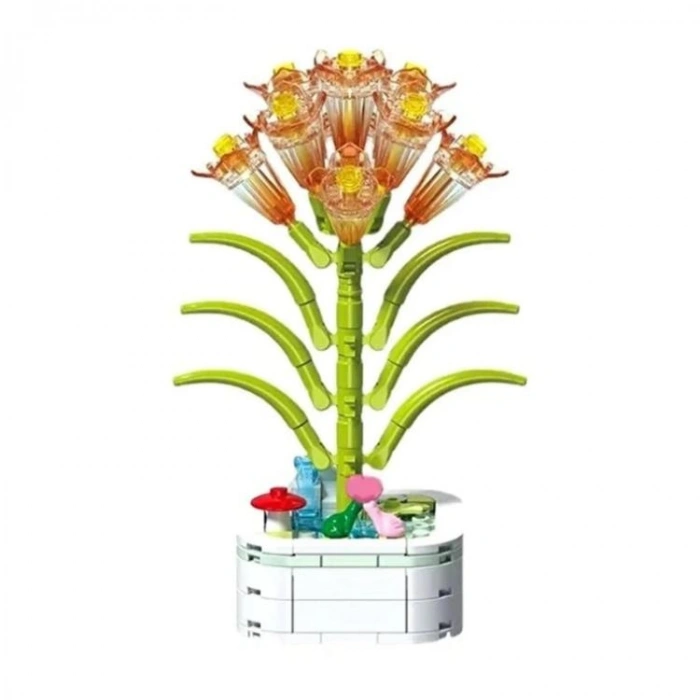 DOSTOYS 103I-5 BLOSSOM KRİSTAL GRADYAN ÇİÇEKLER BLOK OYUNCAK KLIVYA