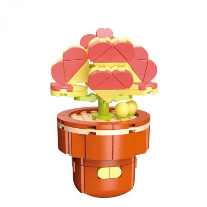 DOSTOYS 113-19 BLOSSOM MİNİ ÇİÇEK BLOK OYUNCAK ALA KALPLER 152 PARÇA 6+