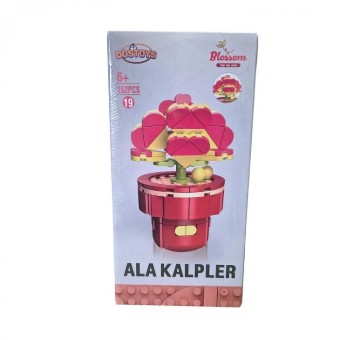 DOSTOYS 113-19 BLOSSOM MİNİ ÇİÇEK BLOK OYUNCAK ALA KALPLER 152 PARÇA 6+