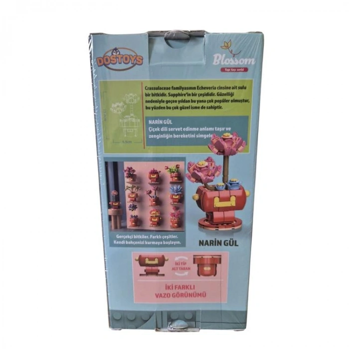 DOSTOYS 113-21 BLOSSOM MİNİ ÇİÇEK BLOK OYUNCAK NARİN GÜL 175 PARÇA 6+