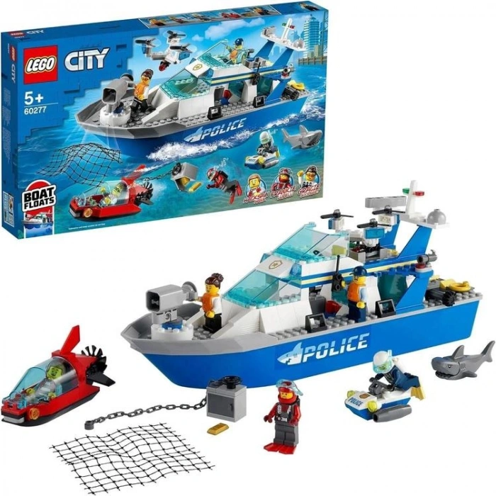 LEGO CITY 60277 POLİS DEVREYE BOTU 276 PARÇA 5+