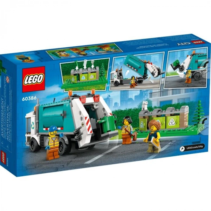 LEGO 60386 CİTY GRİ DÖNÜŞÜM KAMYONU 261 PARÇA 5+