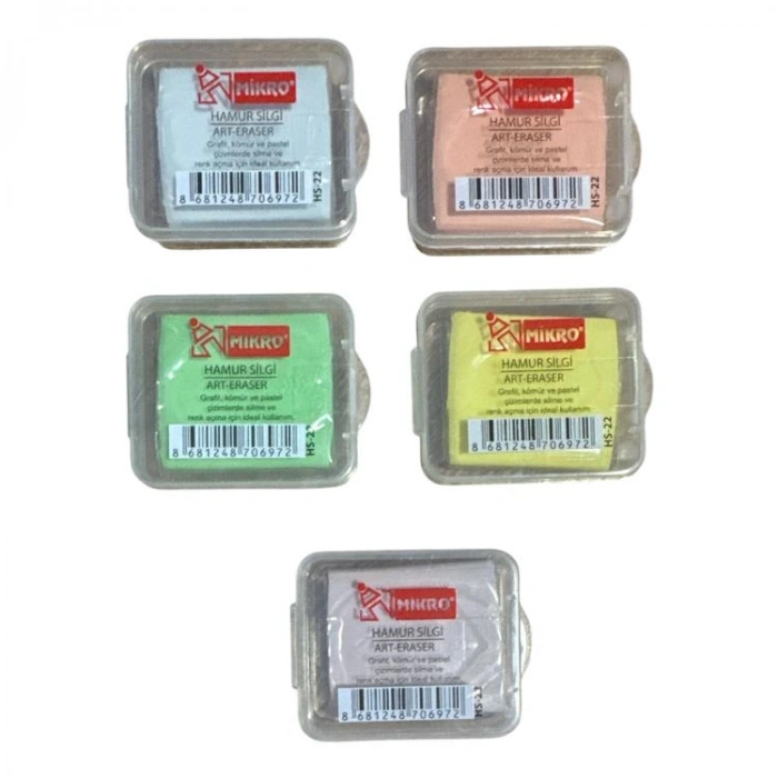 MİKRO HS22Y PASTEL RENKLİ HAMUR SİLGİ - TEKLİ