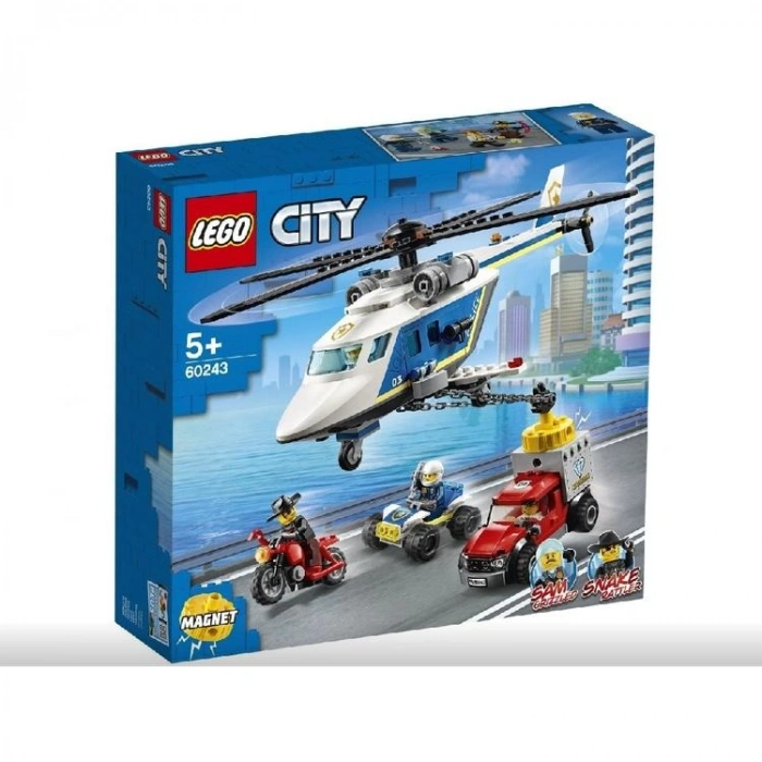 LEGO 60243 CITY POLİS HELİKOPTERİ TAKİBİ 212 PARÇA 5+