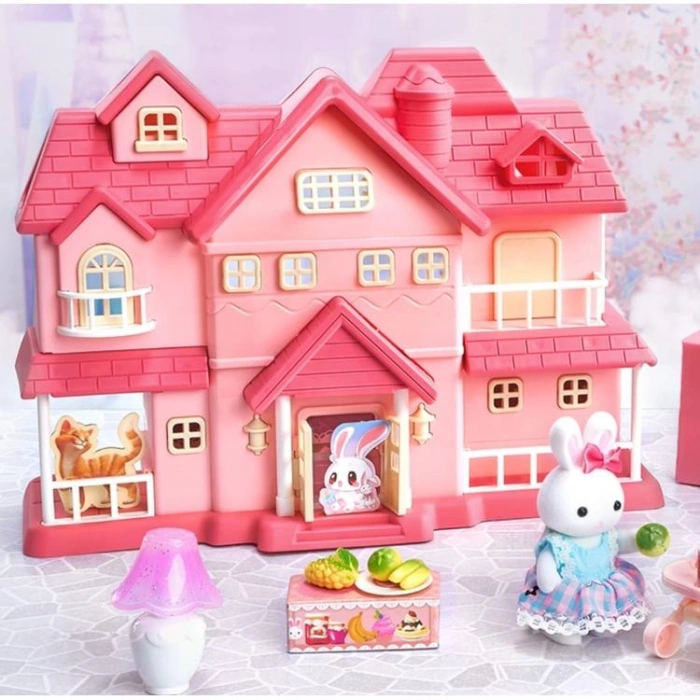 MEGA 6718 BAY DREAMY MINI AKSESUARLI BÜYÜK VİLLA OYUN SETİ 3+