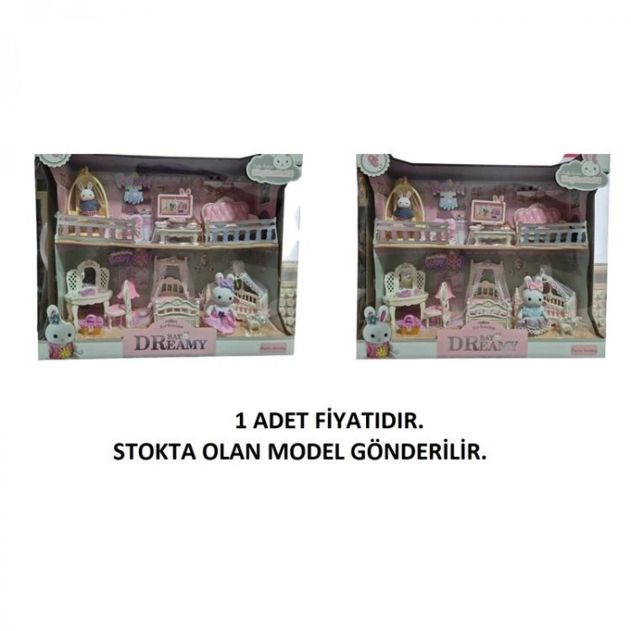 MEGA 6627 BAY DREAMY MINI AKSESUARLI YATAK ODASI VE SALON TAKIMI OYUN SETİ 3+