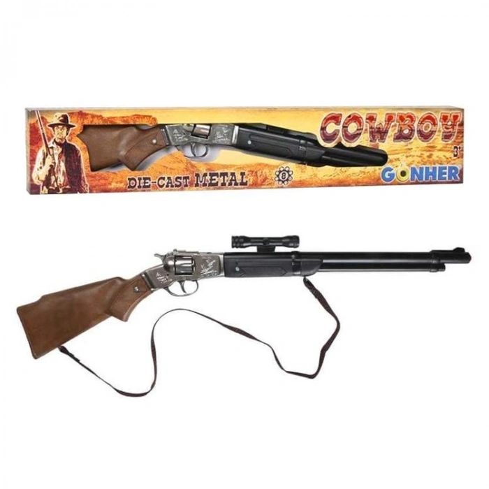 GONHER REF-104-0 ÇİFT NAMLULU DÜRBÜNLÜ METAL + PLASTİK  COWBOY AV TÜFEĞİ 3+